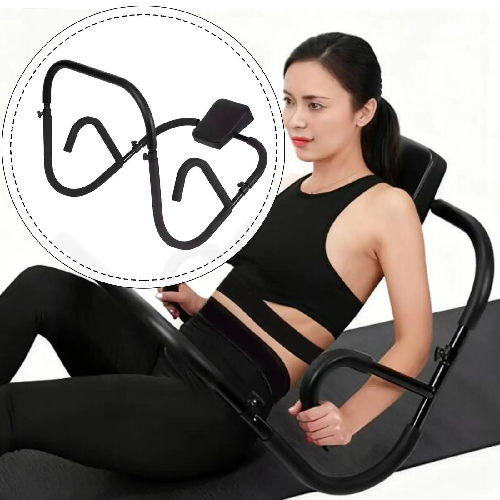 

Тренажер для тренировок с роликом для пресса, портативный Cruncher для пресса, оборудование для фитнеса для домашнего офиса, тренажерного зала