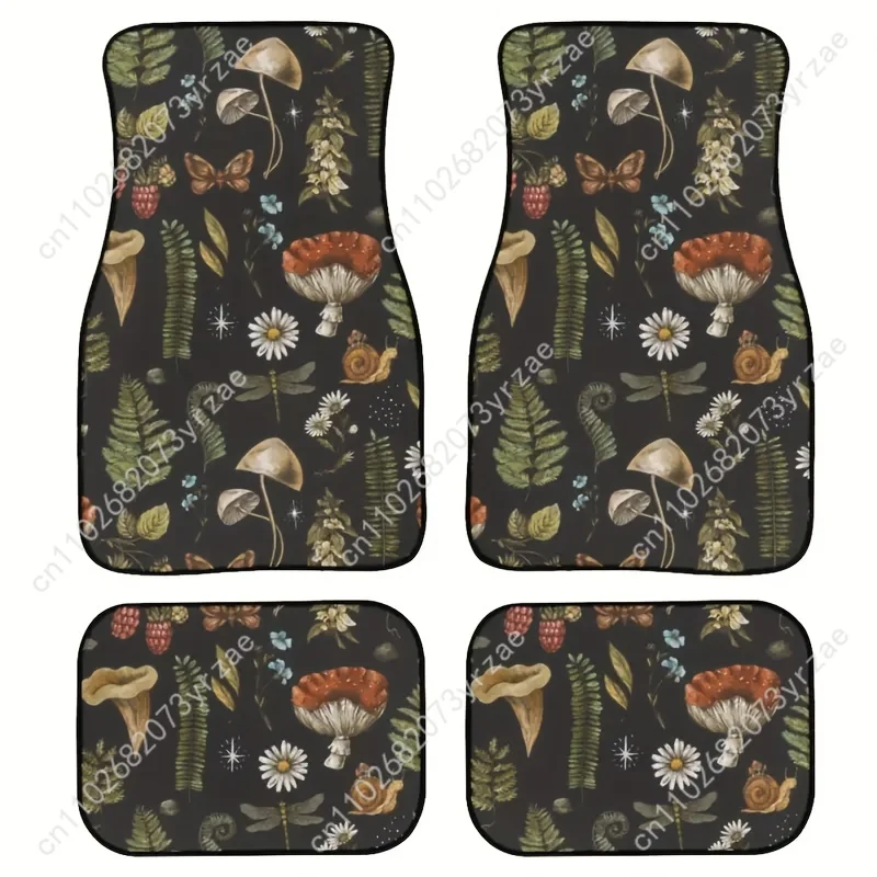 

Daisy Mushroom 4pcs Universal Car Floor Mats All-Season Fashionable Auto Interio Absorbent Non-Slip Washable Car Floor Mats