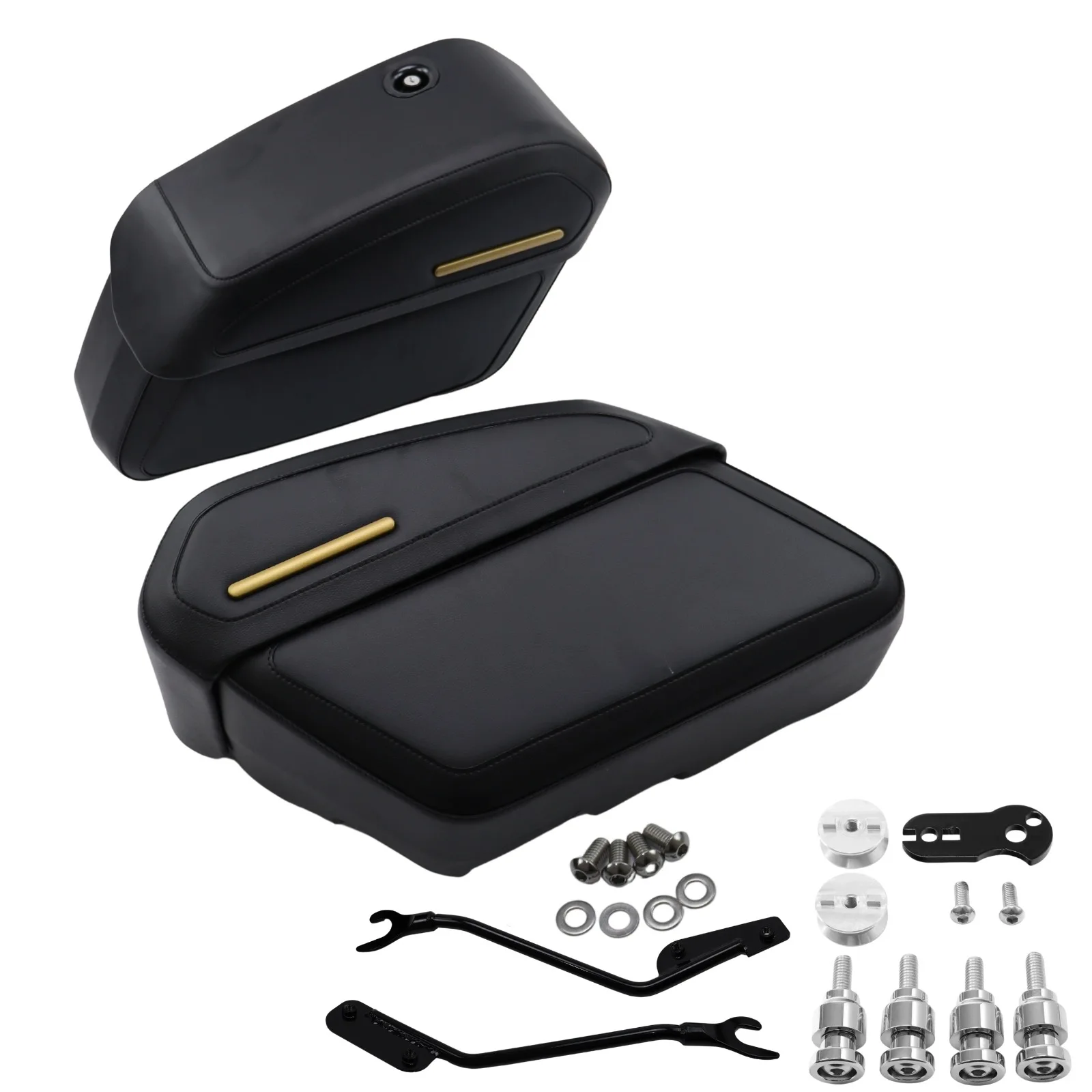 For Harley-Davidson Softail Slim Low Rider S Street Bob Fat Bob 18-24 Inch Motorcycle Suitcase with Bracket Carry-On Bag