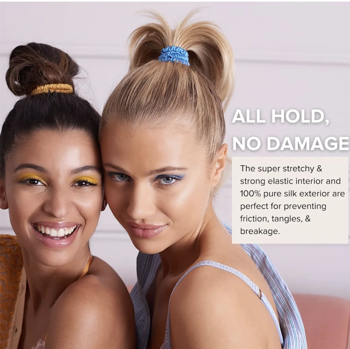 Luxurious 100% Natural Silk Solid Color Hair Ties High Quality Hair Scrunchies Women Big Hairbands Hair Accessories