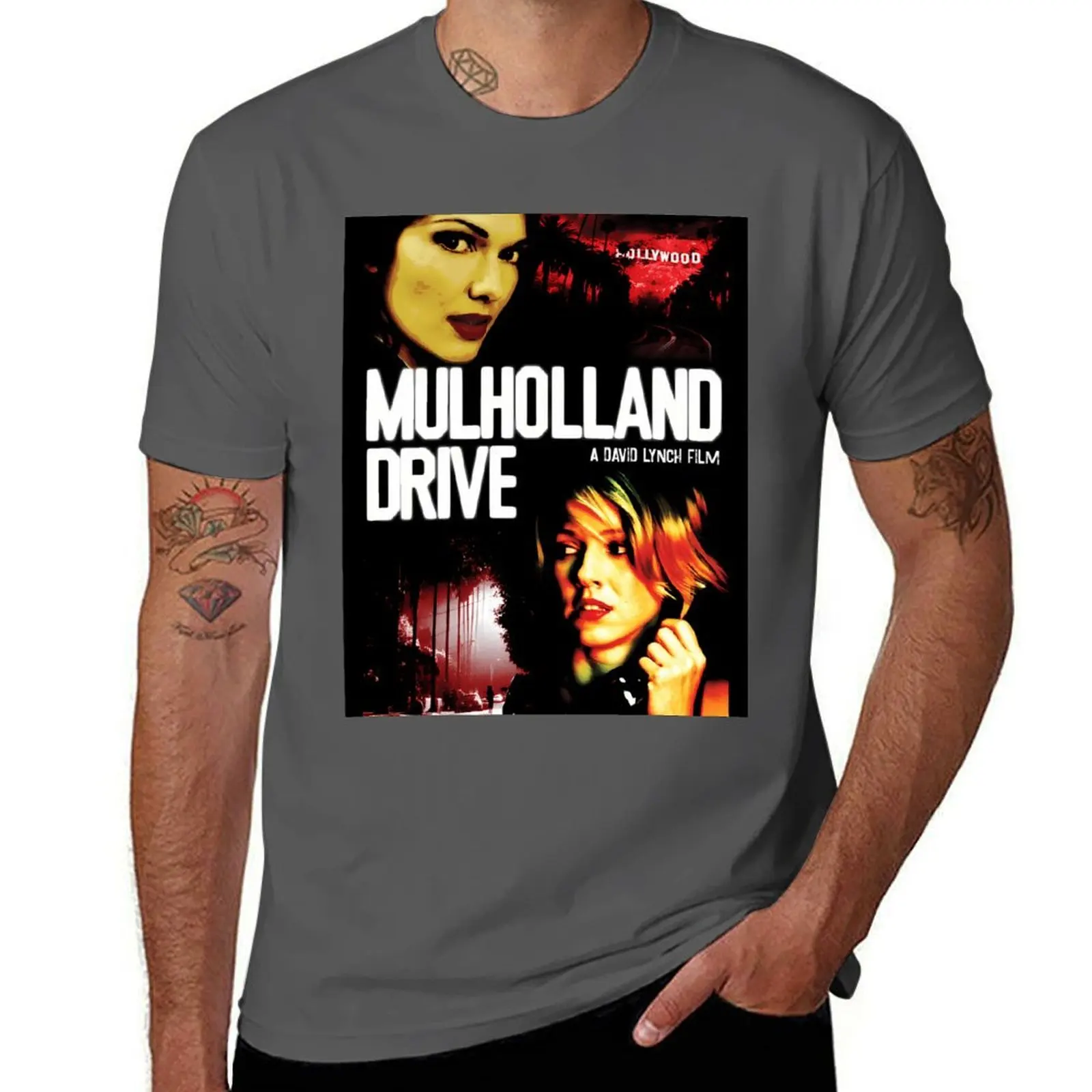 

DRIVE MULHOLLAND DESIGN T-Shirt Minimalist Casual Short Sleeve Top