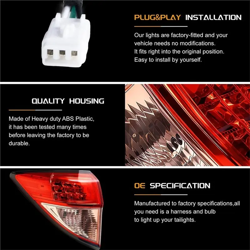 For Honda HR-V US 2015-2017 Car Left Taillight Replacement Part- Model Codes 33552-T7S-A01& 33552-T7A-J01-N25R