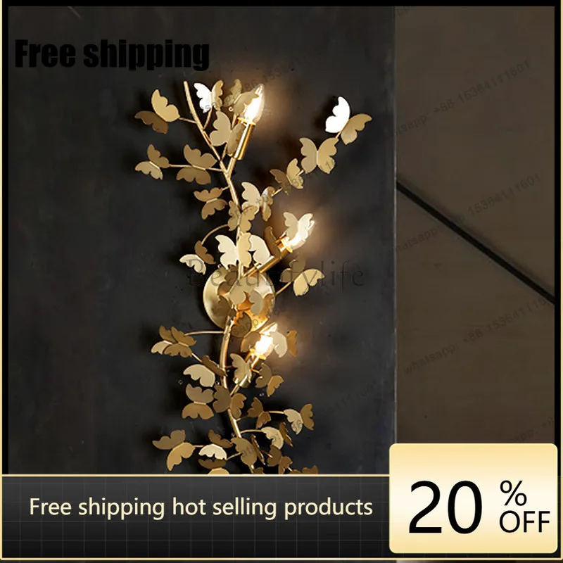 Customized American light luxury fashion creative butterfly wall soft decoration