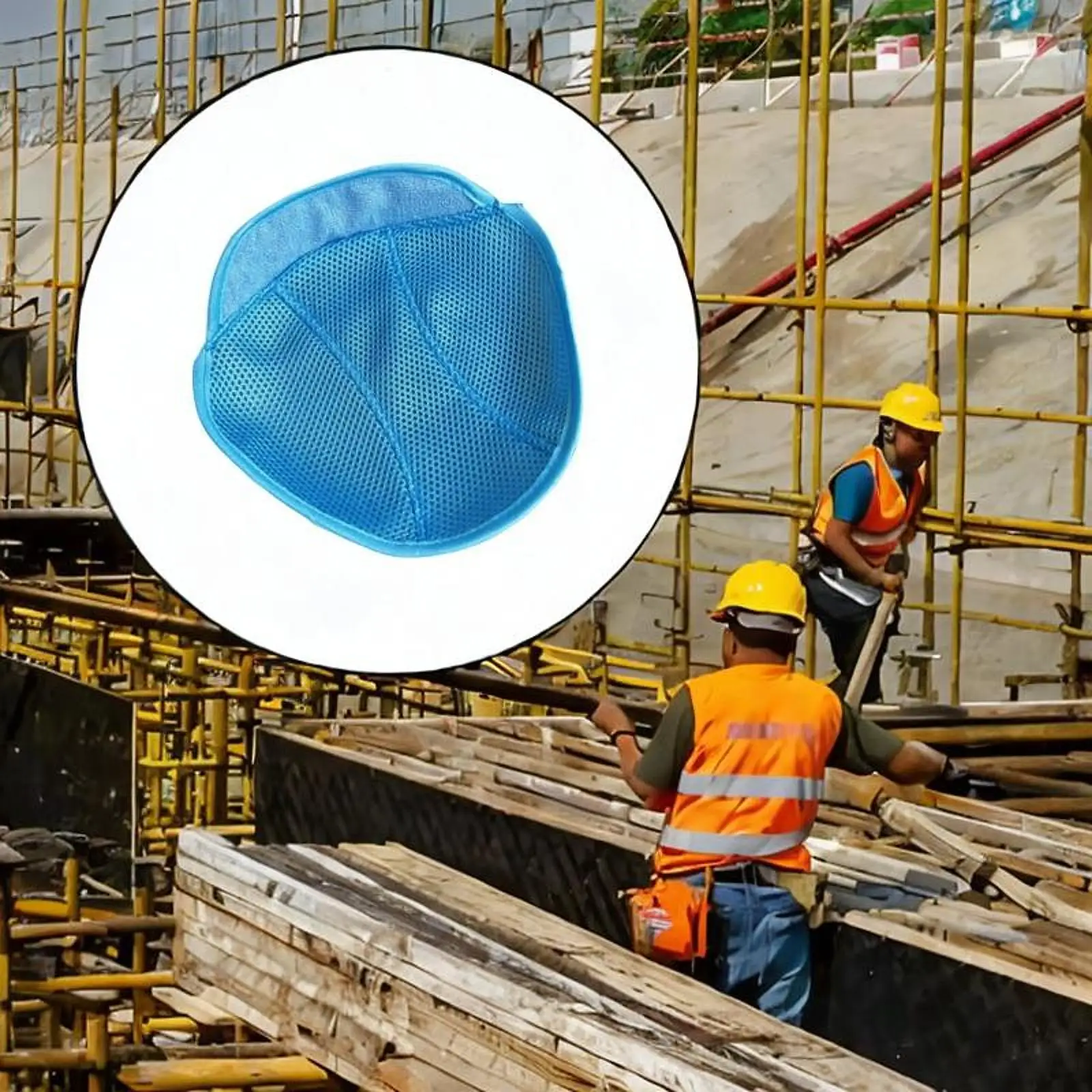 Washable Hard Hat Cap Insert Liner with Sweatband Cooling Pad for Industrial Safety Helmet Breathable Soft Polyester Replacement
