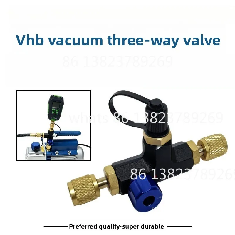 VHB-1 1/4 Inch Valve Core Removal Tool Dual Valve For HVAC Tools Vacuum-Rated Valve Core Removal Tool Disassembly