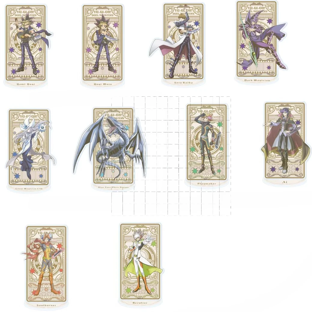 Spiel Yu-Gi-Oh! Acryl Stand Puppe Anime YuGiOh Revolver Playmaker Yami Yugi Mutou Seto Kaiba Figur Modell Cosplay Spielzeug für Geschenk