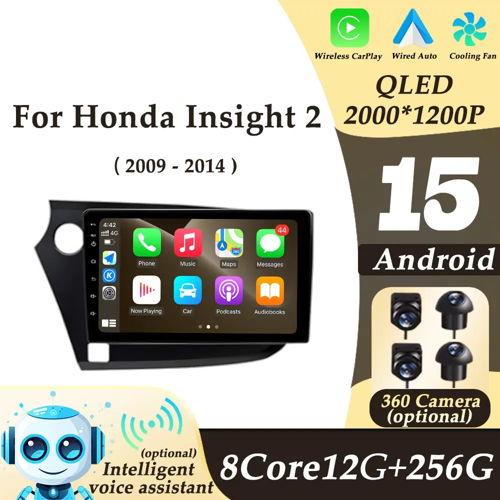 

Left Hand Drive for Honda Insight 2 2009 - 2014 GPS Navigation Android Auto CarPlay Video Audio Car Radio Split Screen WIFI BT