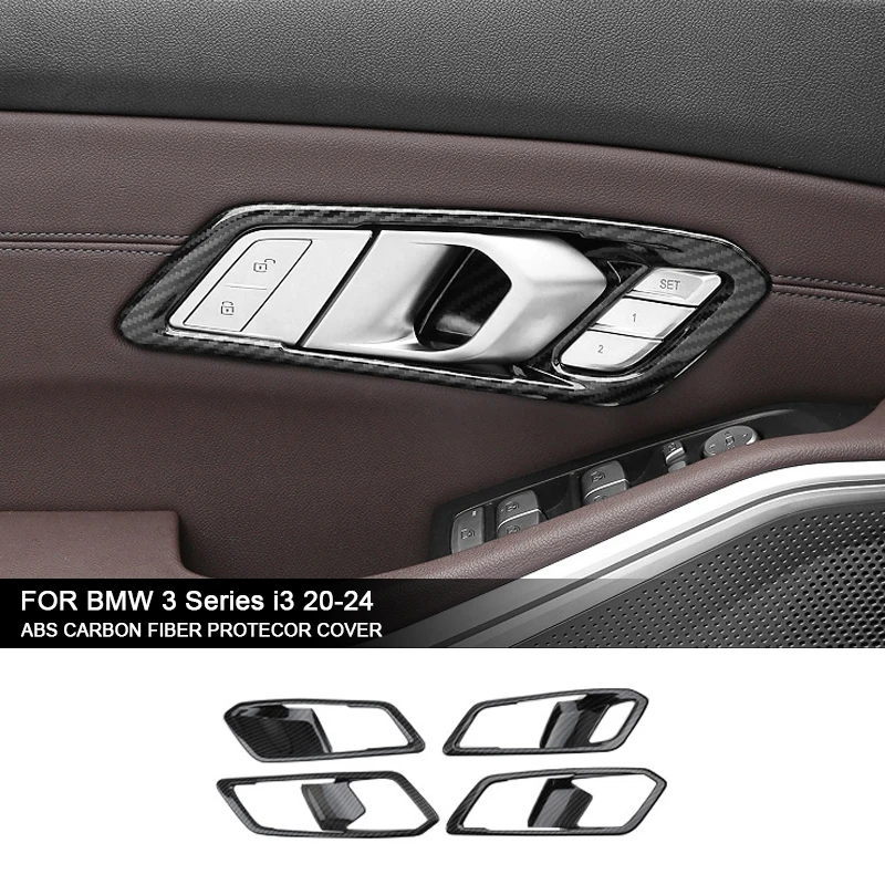 

Для BMW 3 серии i3 G20 G28 2020-2022 LHD ABS серебристая внутренняя дверная ручка автомобиля, накладка на рамку, защитная крышка, аксессуары