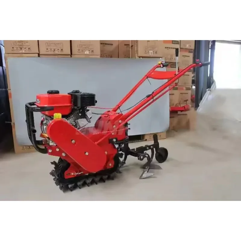 Crawler Furrow Plough Garden Tiller Agricultural Multifunctional Water Dry Soil Turning Plowing Powered High