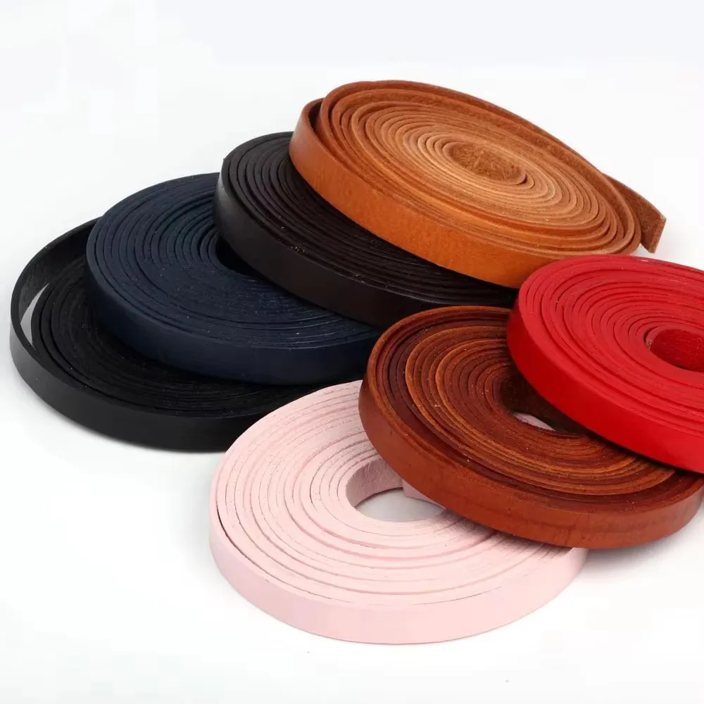 

10*2mm 1M/Lot Multiple Colour Flat Leather Rope/Cords DIY Necklace Bracelet Earrings Choker Jewelry Making Accessories