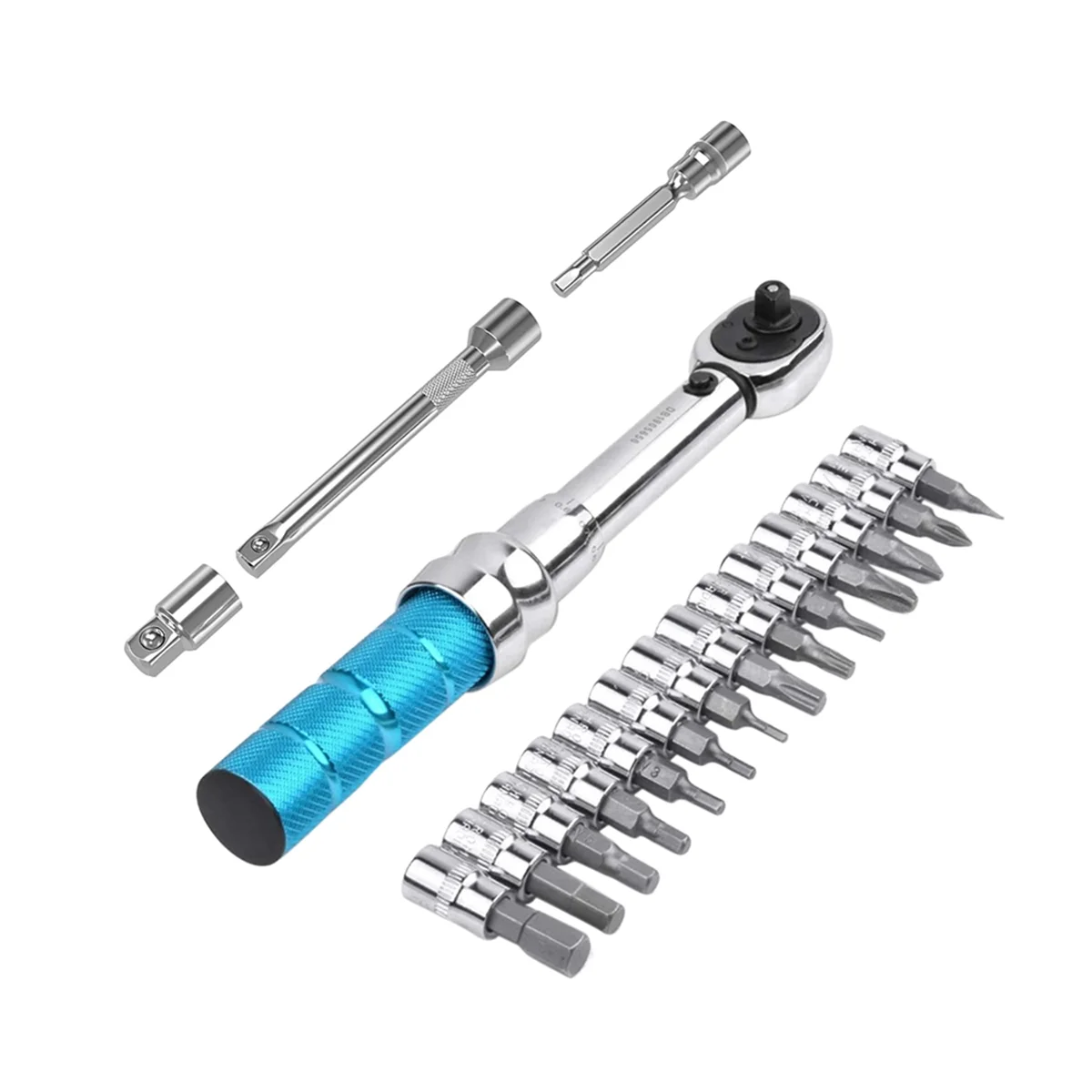 Torque Wrench for Bicycle and Motorcycle, 1/4 2-15Nm MINI Torque Accuracy Repair Tool with 3/8Inch Adapter,Extension