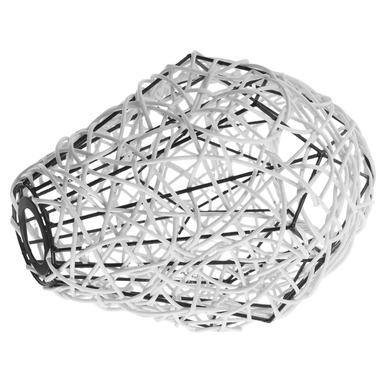 Rattan Pendant Light Shade Minimalist Woven Cage Ceiling Lamp Cover for Dining Room Living Room