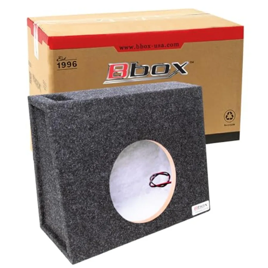 

Truck audio enclosure, MDF, silver, vented design with mitered/dado panels and premium carpeted finish for enhanced bass respon