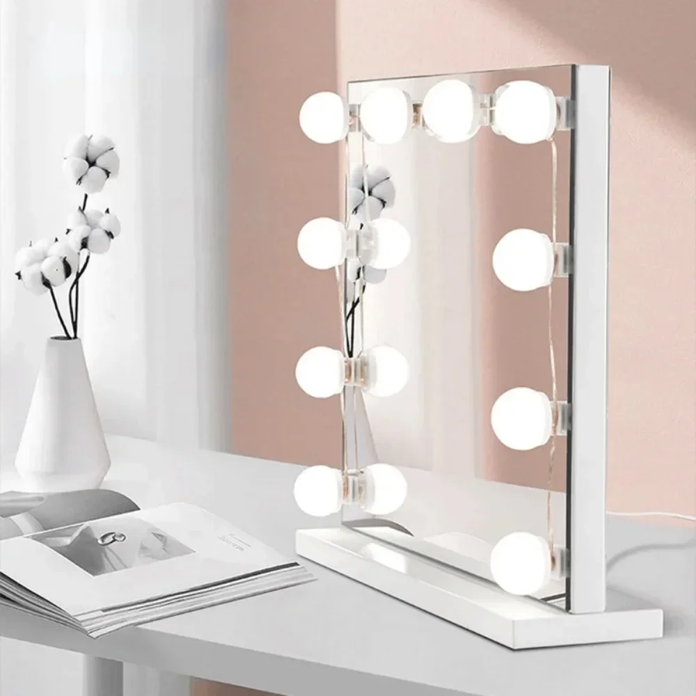 High Quality Hollywood Mirror with Lights Dressing Table Full 4/8/14 Dimmable Bulbs Led Lighted Table Vanity