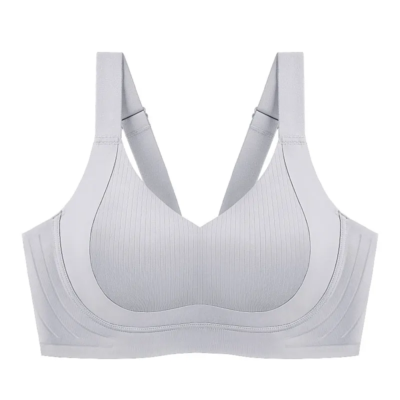 Women\'s seamless bra with large chest small and comfortable breathable full cup top support gathered and anti sagging design