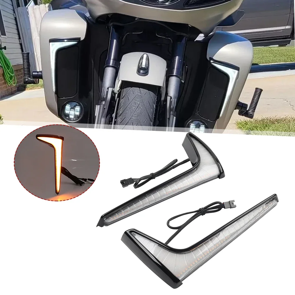 

1 пара для Indian Pursuit Limited, посылка премиум-класса, 2022-up, нижний обтекатель мотоцикла, указатель поворота, индикатор