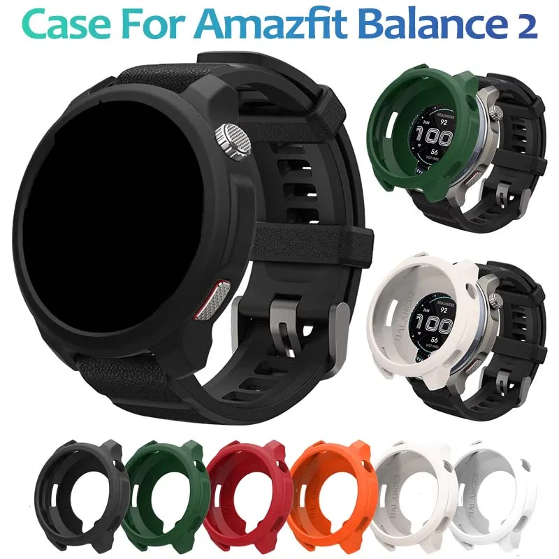 Für Huami Amazfit Balance 2 Uhr Shell Fall Weiche und Langlebige Silikon Hohl Uhr Protector Shell Schutzhülle
