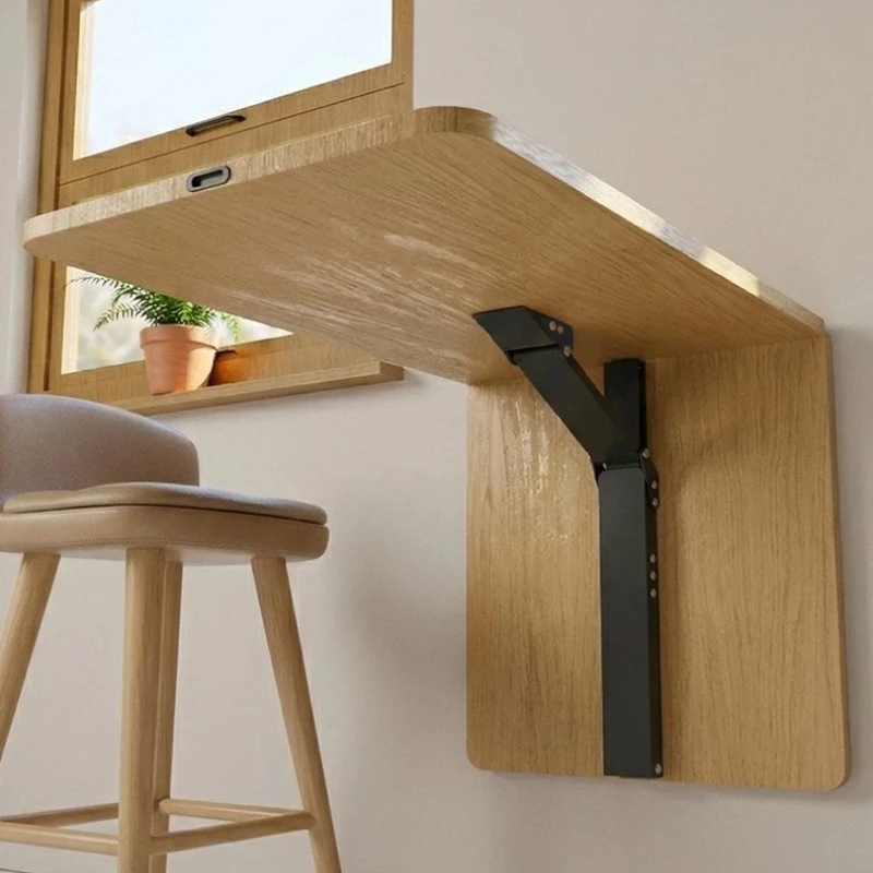 Suspended wall hanging down folding table five small apartment bar table desk under turning wall hanging bracket accessories
