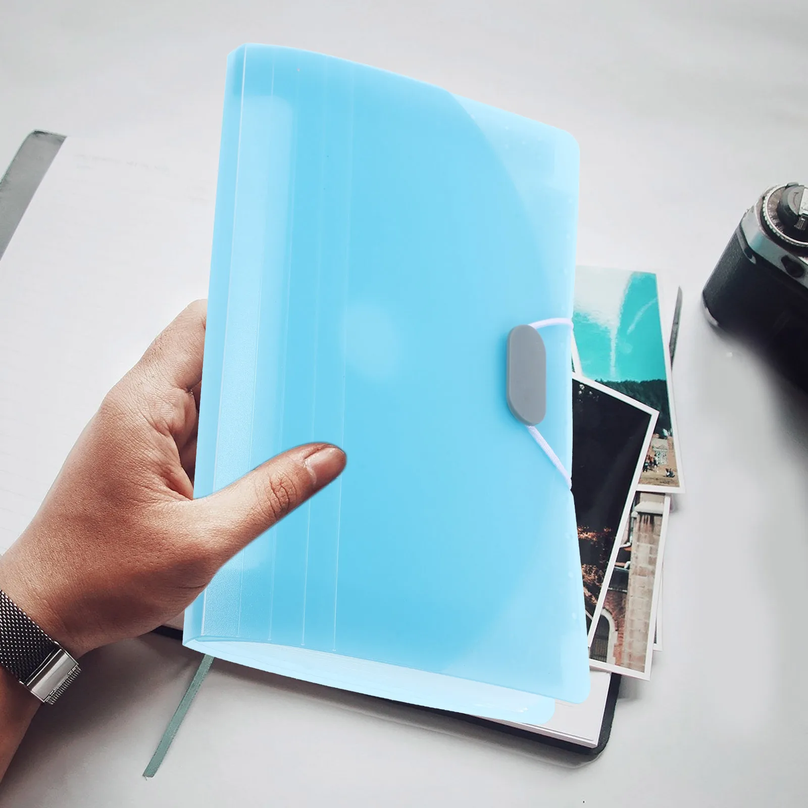 

1pc Document Organizer Folder Portable Expanding File Holder For Office Home School Use Bill Organizer With Pockets Accordion