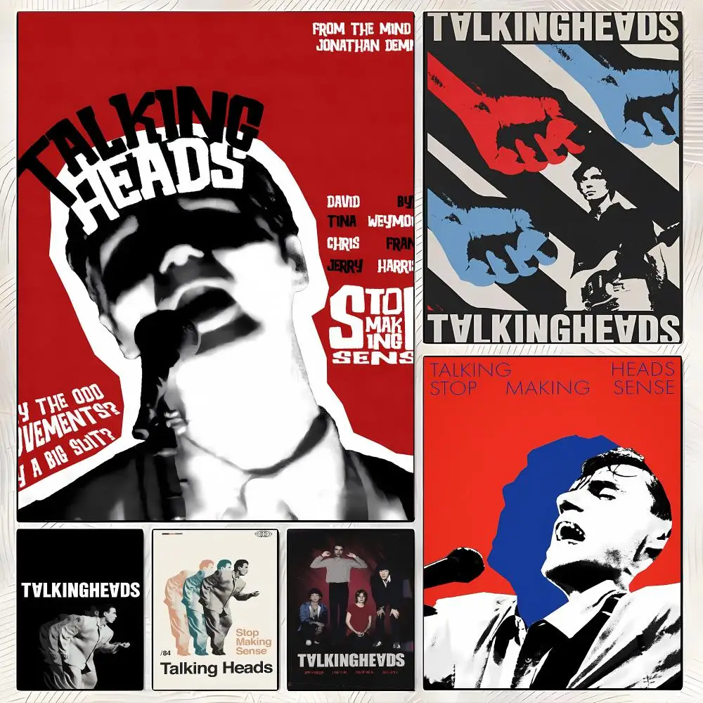 Newwave Band T-Talking Heads Poster Sleek Living Space Accents Current Style Home Wall Decor