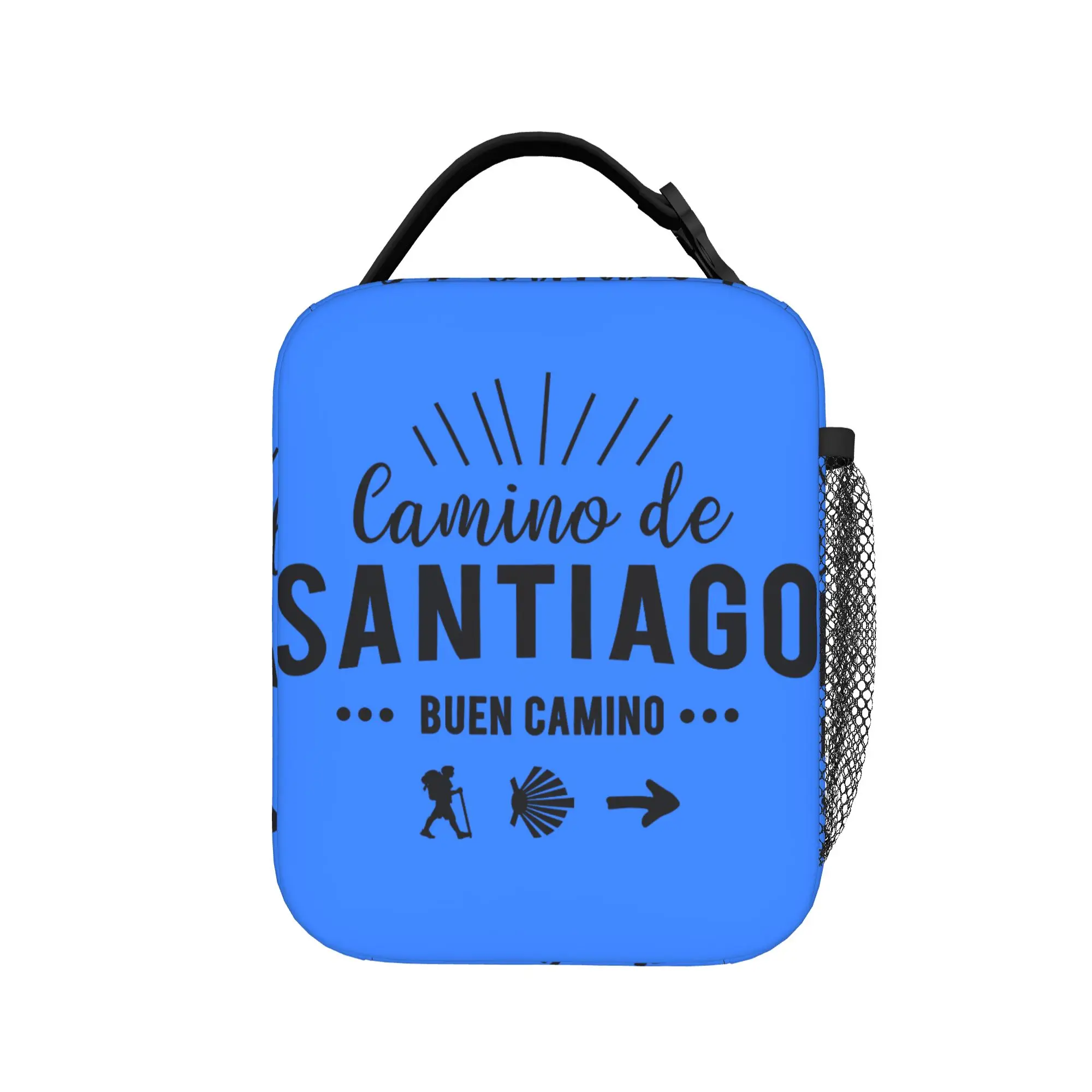 Buen Camino de Santiago Compostela Peregrino Bolsa térmica para el almuerzo, bolsa térmica, contenedor para el almuerzo, bolsa para el almuerzo tipo tote, bolsa Bento