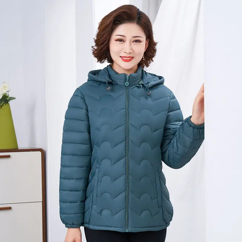 Fashionable Cotton-Padded Jacket Women 2024 New Short Above Knee Hooded Thick Warm Suitable for Cold Winter Bread Coat T401