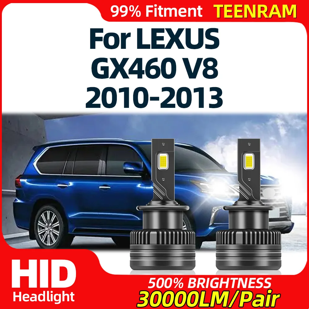 

30000LM Canbus LED Headlights HID Bulbs 120W Turbo Lamps 6000K White Xenon Lights For LEXUS GX460 V8 2010 2011 2012 2013