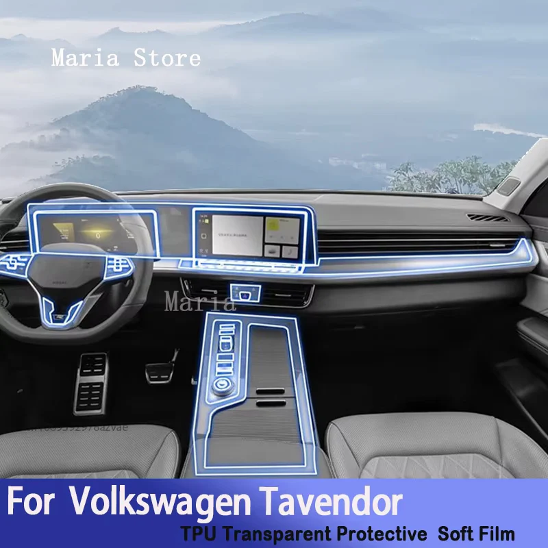 

Fitting PPF Sticker For Volkswagen Tavendor 2022-2023 Car GPS Navigation Protective LCD TPU Screen Protector Anti-Scratch Film