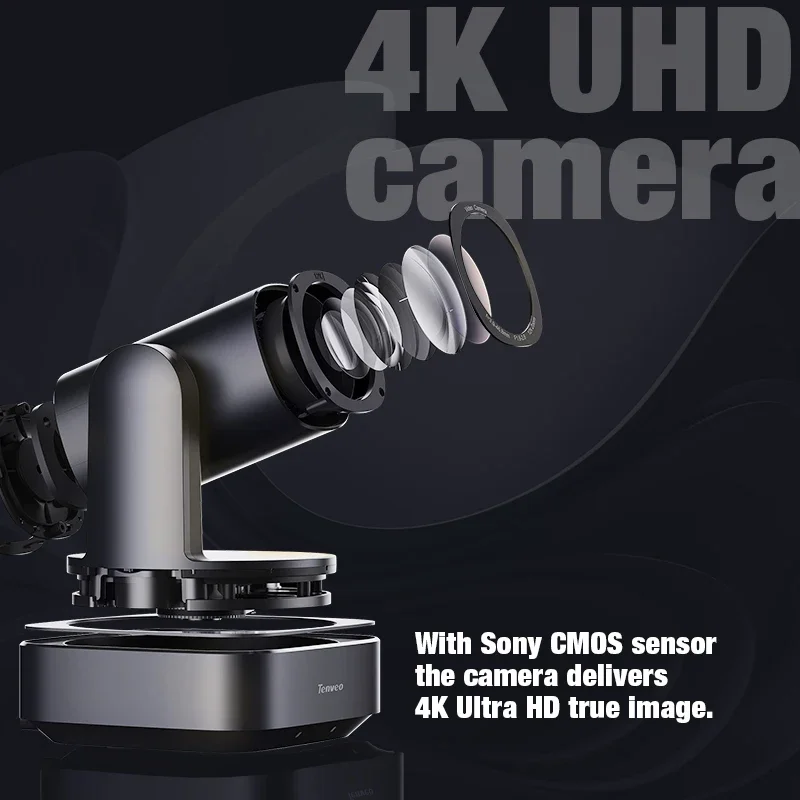 Telecamera per videoconferenze PTZ 4K con zoom 12x USB 3.0 HDM I Sistema di telecamere per videoconferenze per sala riunioni in streaming da 8 MP