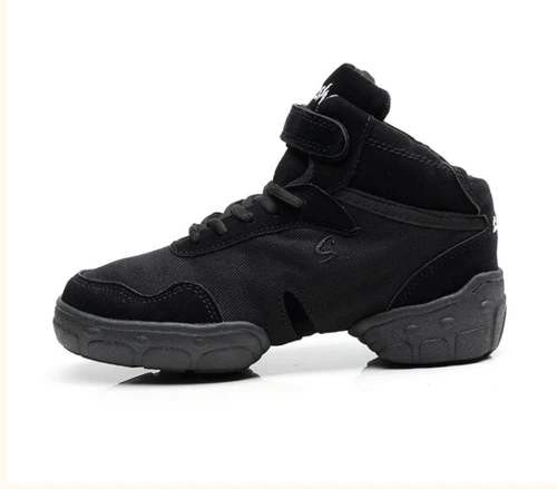 Imagen 2 del producto Zapatos populares clásicos de baile para hombre y mujer, zapatillas de deporte modernas de Jazz, Hip-hop, Salsa, baile de cuero, botas altas deportivas transpirables de alta calidad