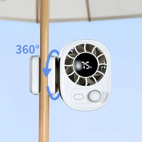 Hipacool 휴대용 자동차 클립 팬 100 속도 바람 12V USB 충전식 360 ° 팬 공기 순환기 인공호흡기에 회전식 미니 팬 클립