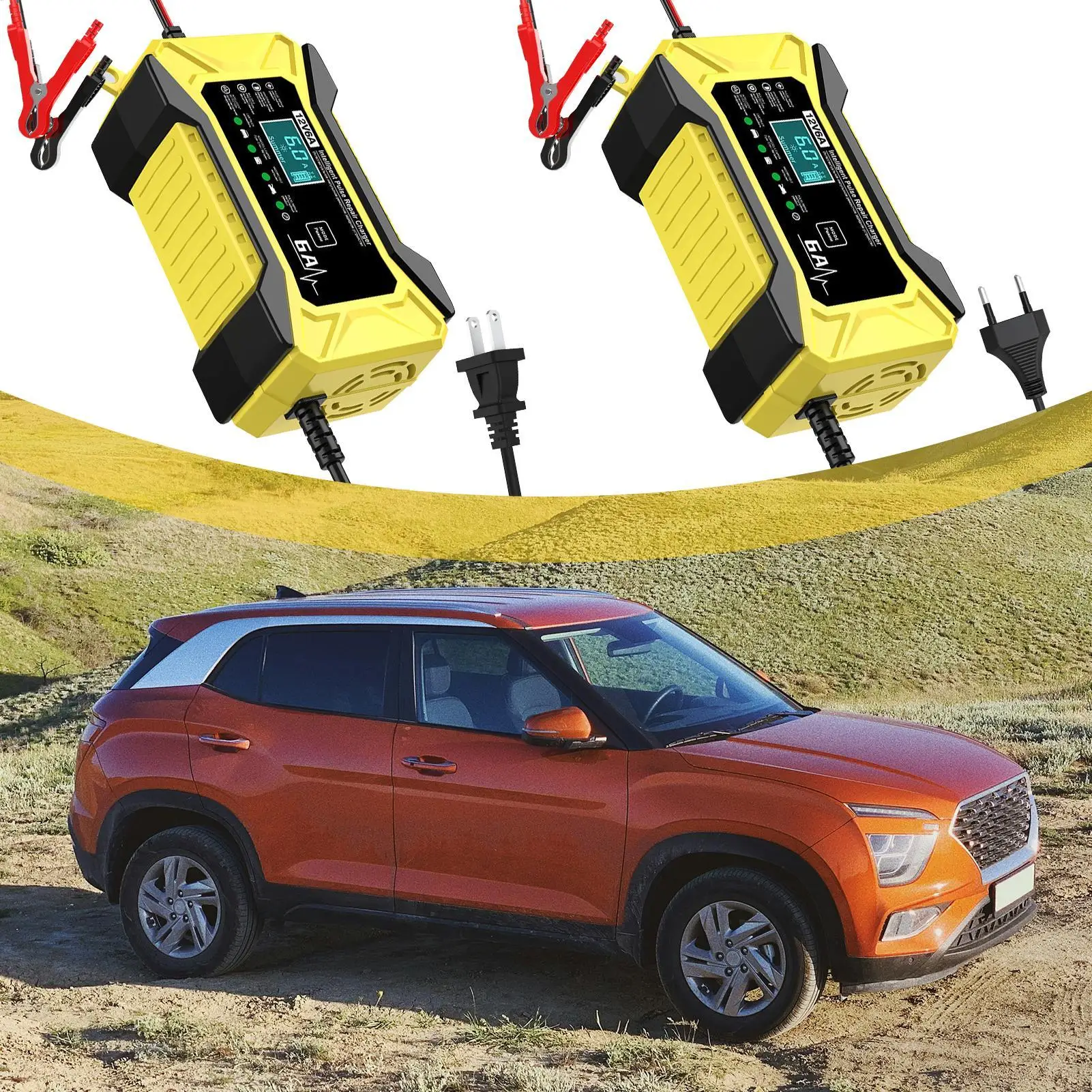 

Автомобильный аккумулятор, стартер, портативный интеллектуальный аккумулятор 12 В, автоматическая электроника с ЖК-дисплеем и температурной компенсацией