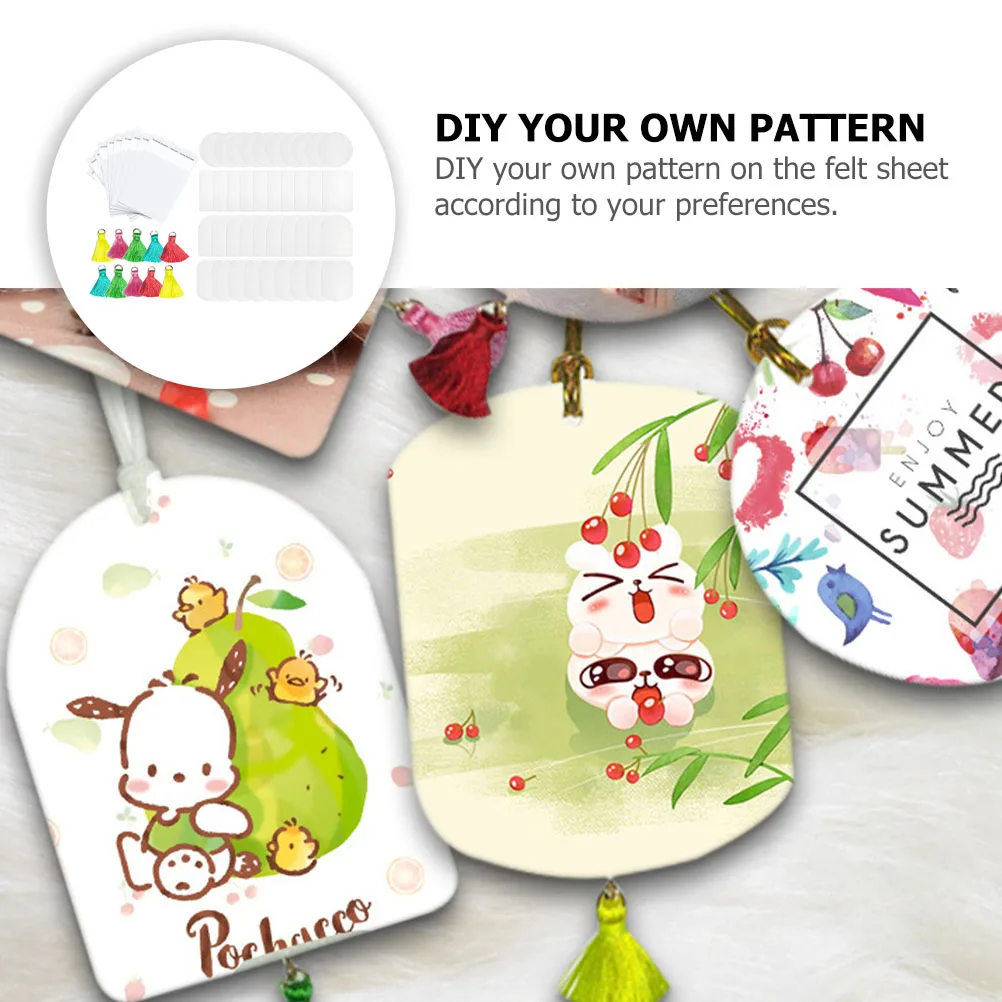 

1 Set Felt Air Freshener Sheets Double Sided Sublimation Blanks Aromatherapy Gift For Family Essential Oil Compatible Aroma