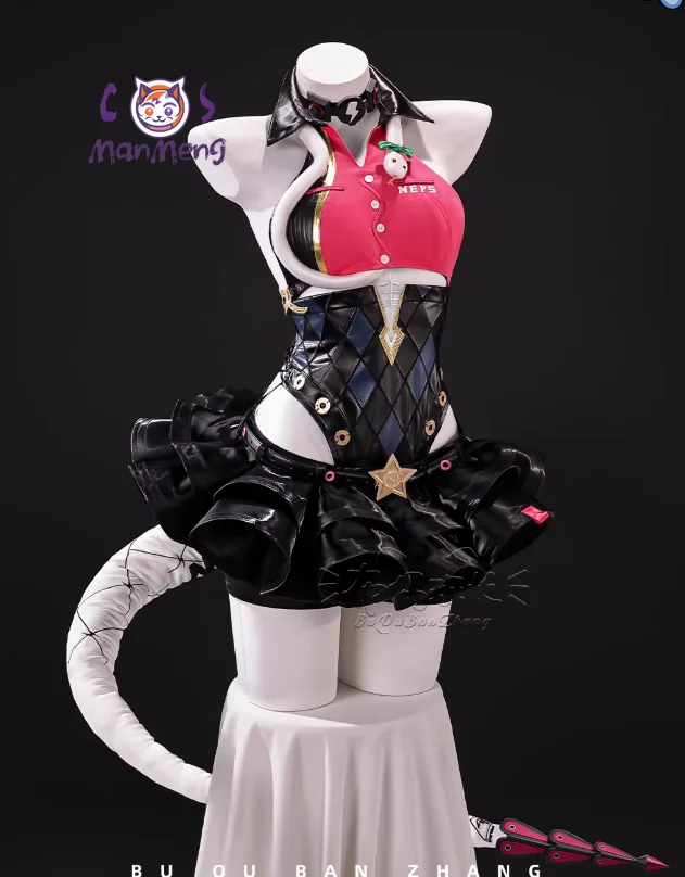 

Cissia Cosplay Game Zenless Zone Zero Costume Cissia Women Sexy Cute Dress ZZZ Leather jumpsuit dress prop Halloween party set