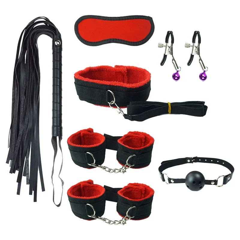 Adult Erotic Slavery Restriction Bdsm Play Set Handcuffs Bondage Seven Piece Set Bondage Bondage Couples Sex Toys Adult Erotica