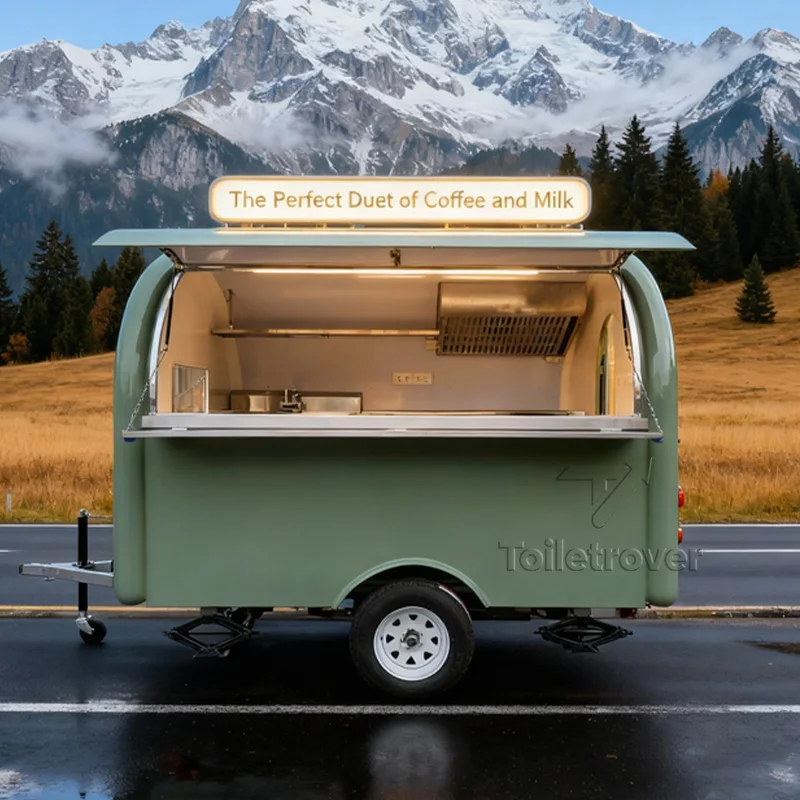 

Street Multi Functional Food Truck Pizza Doner Kebab Burger Tacos Fried Chicken Food Trailer with Full Kitchen