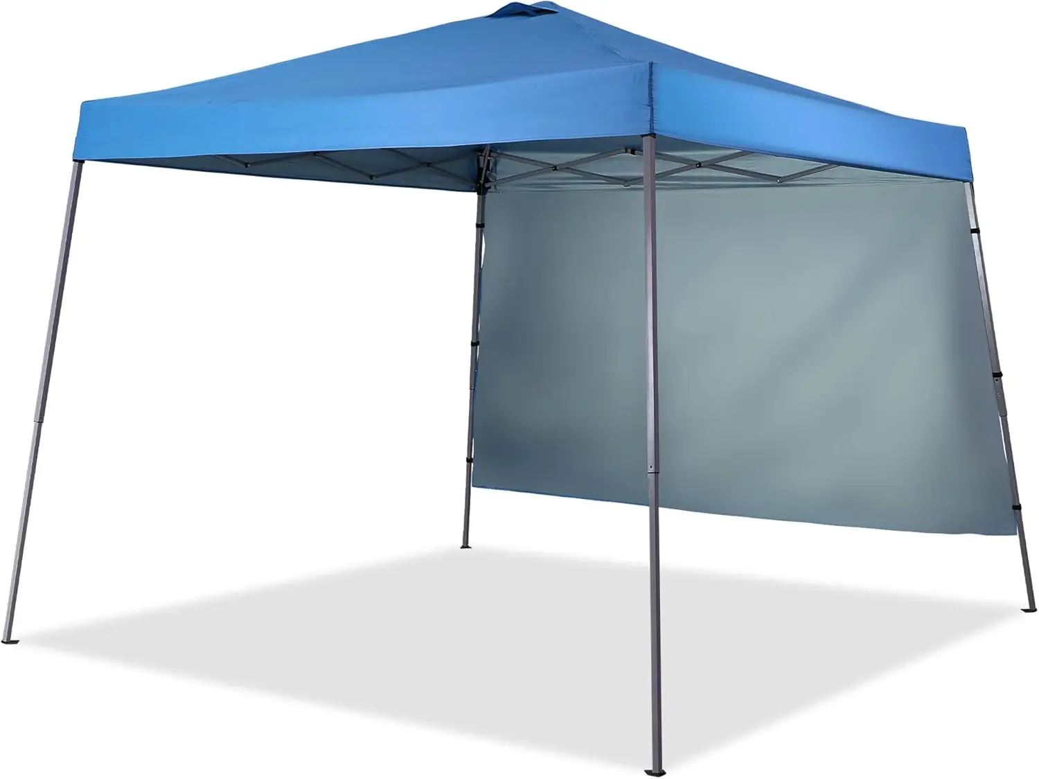 

10x10 FT Pop Up Canopy Tent with Sidewall, Vents, Slant Legs for Patio, Beach, Garden - Sky Blue