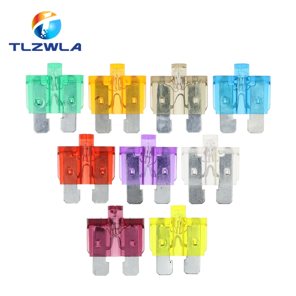 10PCS 5A 10A 15-40A Medium Size Auto Fuse Inserts Car Insurance Tablets Medium Fuse With Lamp Car Inserts Fuse With Box And Clip