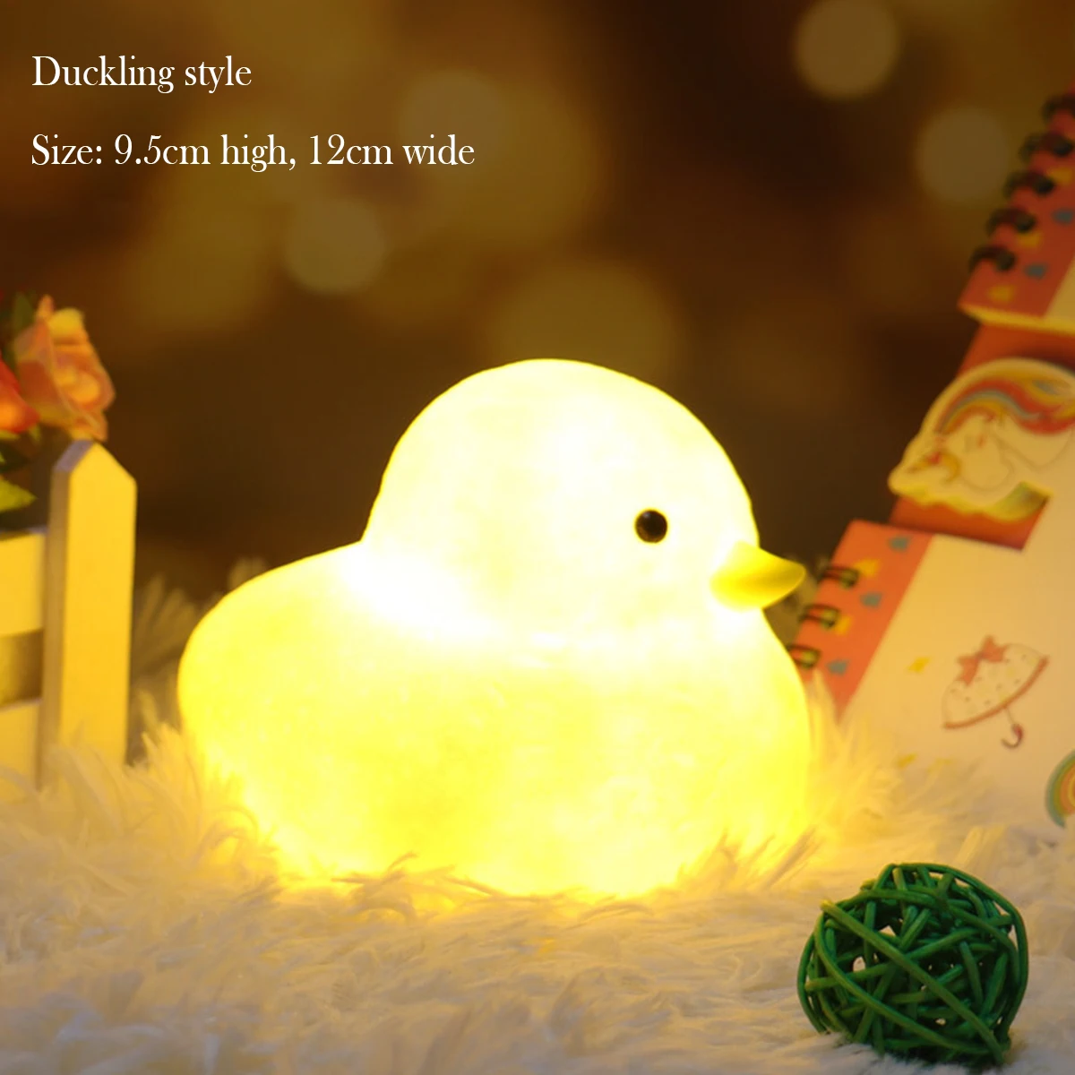 Cute Night Light Animal LED Night Lamp Bear Duck Rabbit Pig Chicken Portable Baby Night Light Creative Atmosphere Light Battery