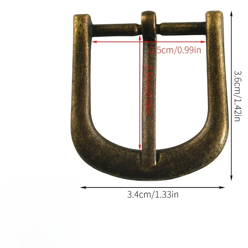 1 Pieces Metal Square Belt Buckles, Bronze, Classic Style, Easy To Install, Durable Alloy Material