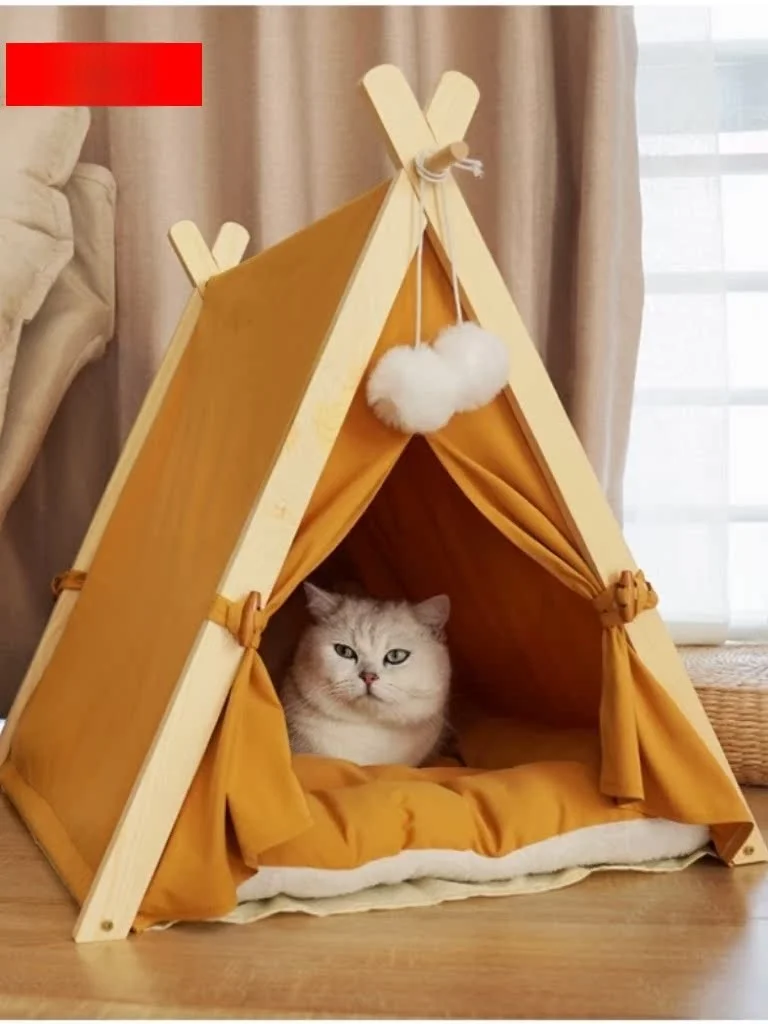 

Домик-палатка для собак Teddy Dog House, маленькая вилла, съемная, моющаяся лежанка для собак и кошек малого и среднего размера, для использования в любое время года.