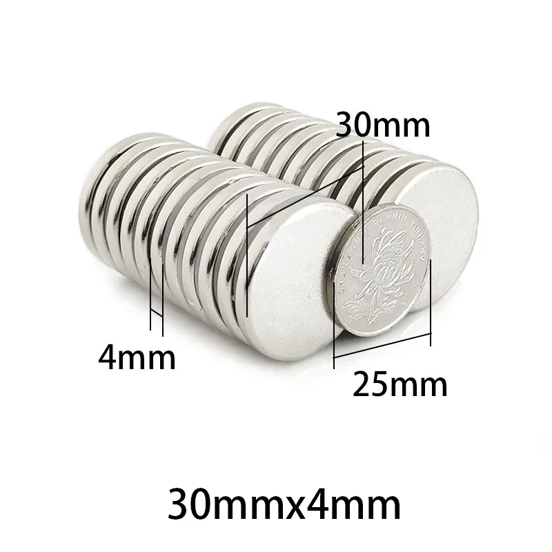 2~20PCS 30x4mm Round Neodymium Magnet Rare Earth Strong Powerful Permanent 30mm x 4mm NdFeB Magnets DISC  30*4