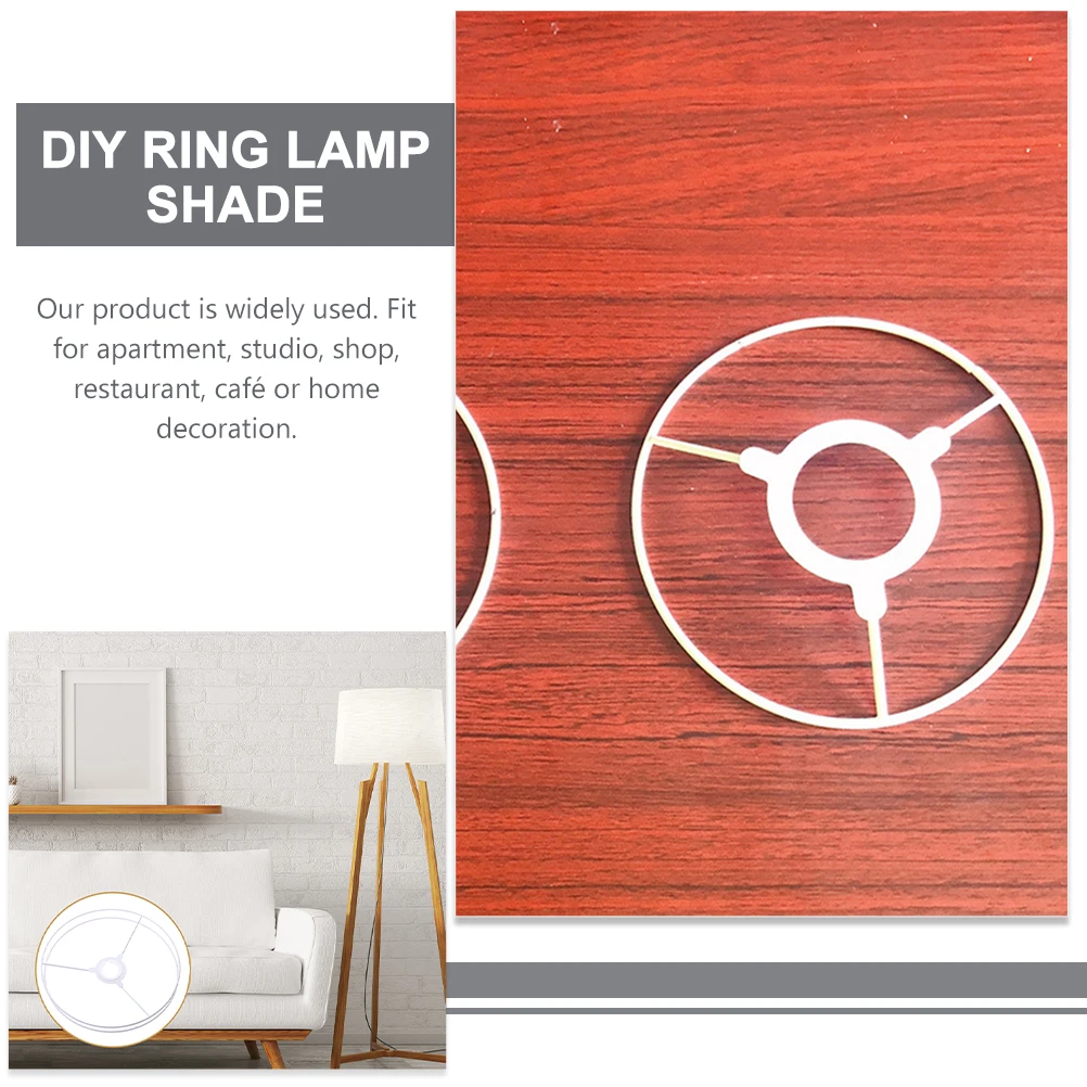 

1 set Iron Lampshade Holder Frame 35CM Round Circle Shade Frames Parts White Vintage DIY Lighting Accessories Lamp Bulb Tube