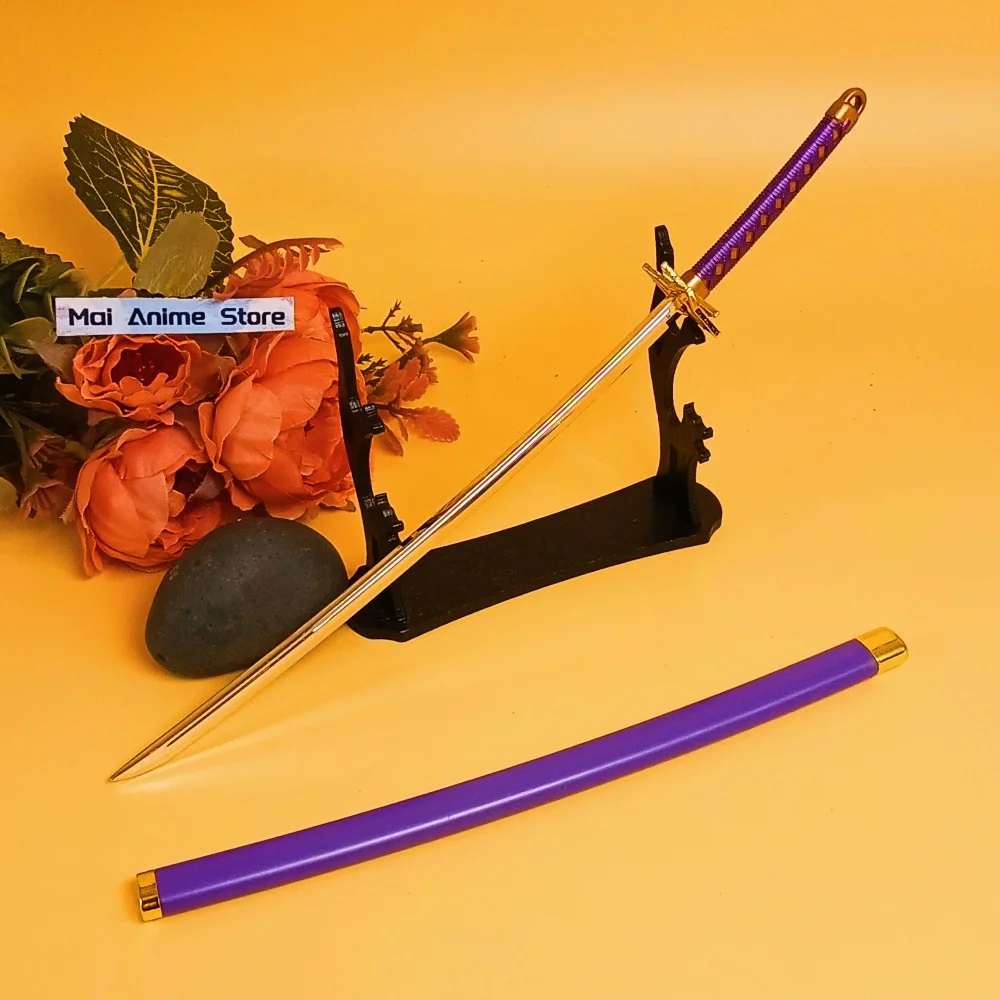 10 pouces Anime eau de javel Katana Kurosaki Ichigo fausse épée Aizen métal Ninja couteau taille réelle Katana samouraï lame non tranchante jouet cadeau