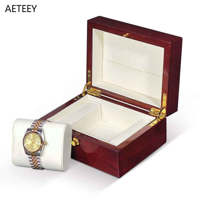 Free Engraving of Logo Flip Watch Case Bracelet Box Watches Bracelet Storage Organizer Box Jewelry Collection Lacquer Wood BoxCu