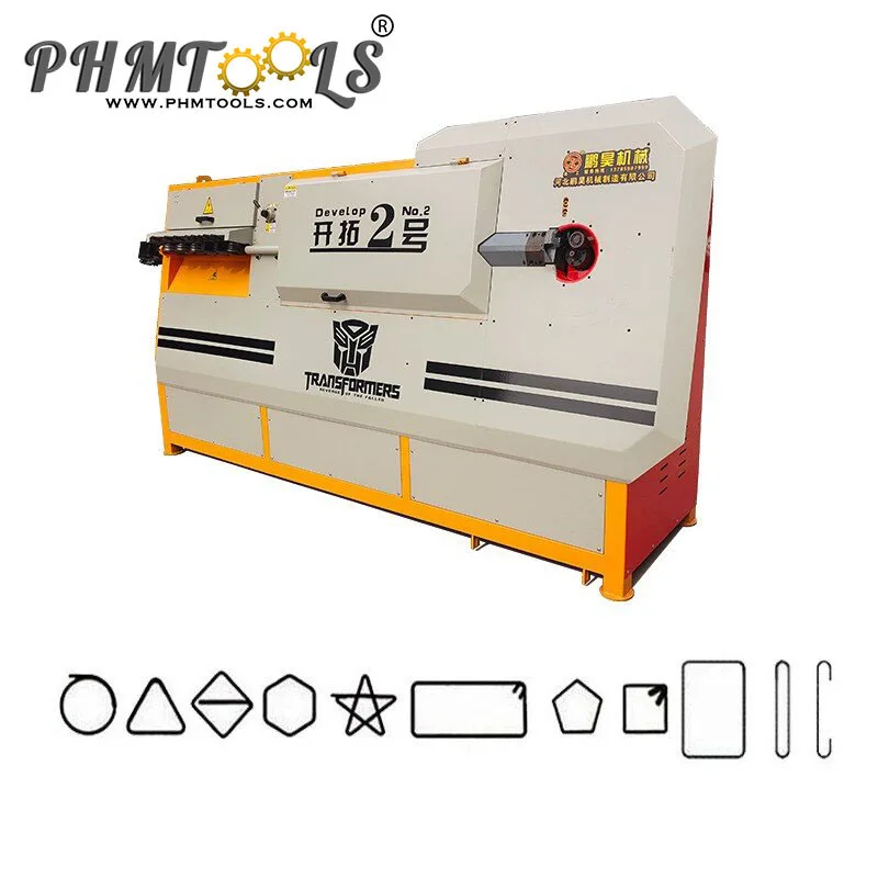 Automatic CNC Stainless Steel Carbon Steel Bar Rebar Stirrup Bending Straightening Machine with 20kw Motor High-Speed Precision