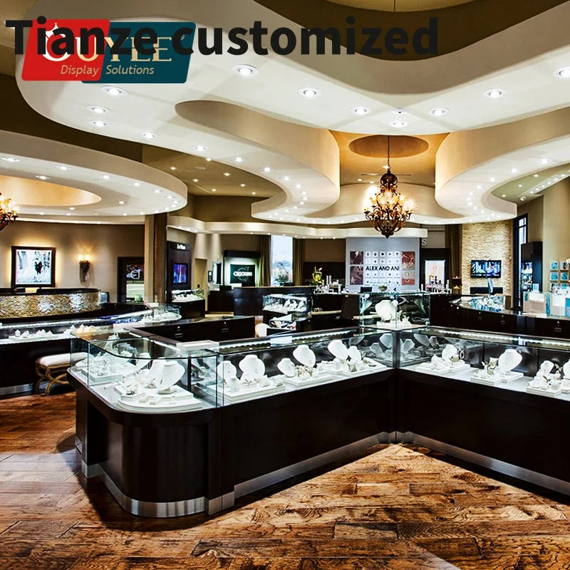 

Customized-Customized Jewellery Shop Cash Counter Design Luxury Furniture Jewelry Display Counter Showcase