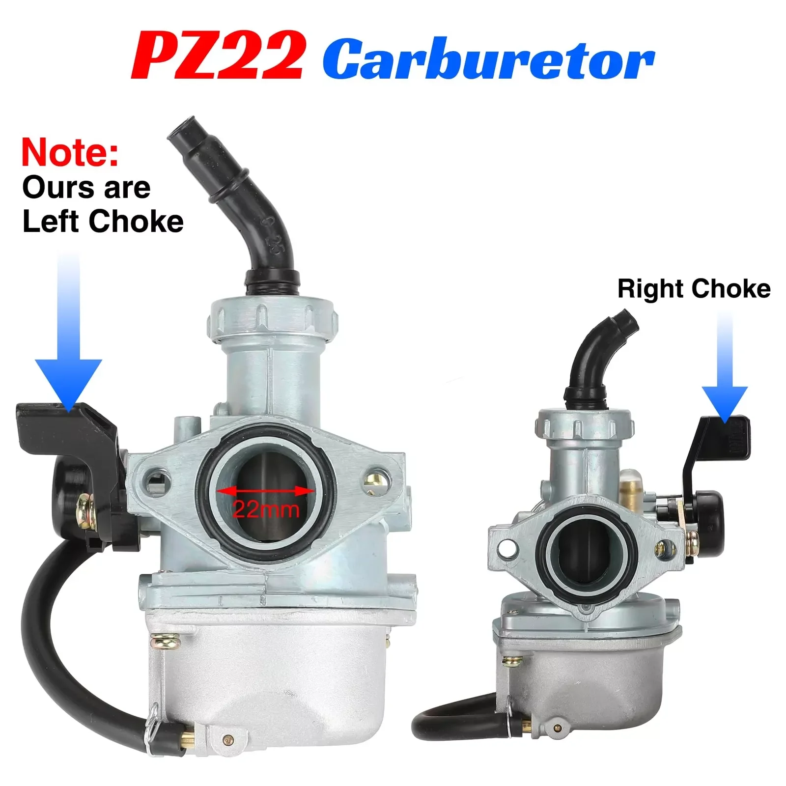 Engine PZ22 22mm Carburetor & 38mm Air Filter For Keihin 125cc KAYO Apollo Bosuer xmotos Kandi dirt/pit bikes monkey bikes ATV