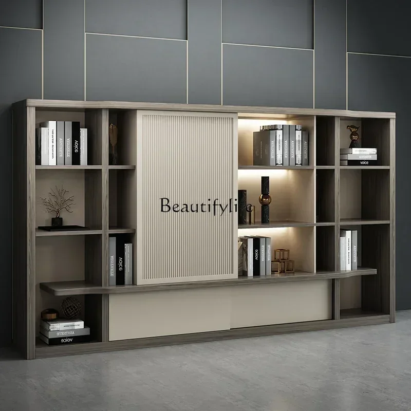 

02Office Furniture File Cabinet Locked Storage File Wooden High Cabinet