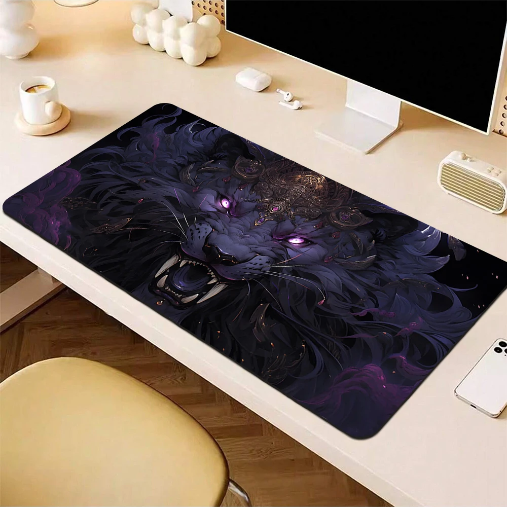 Large Non-Slip Mousepad Gamer Gaming Mouse Pad Art Wild Beast Mouse Mat Game Office Computer Keyboard Pad Locking Edge Desk Mat